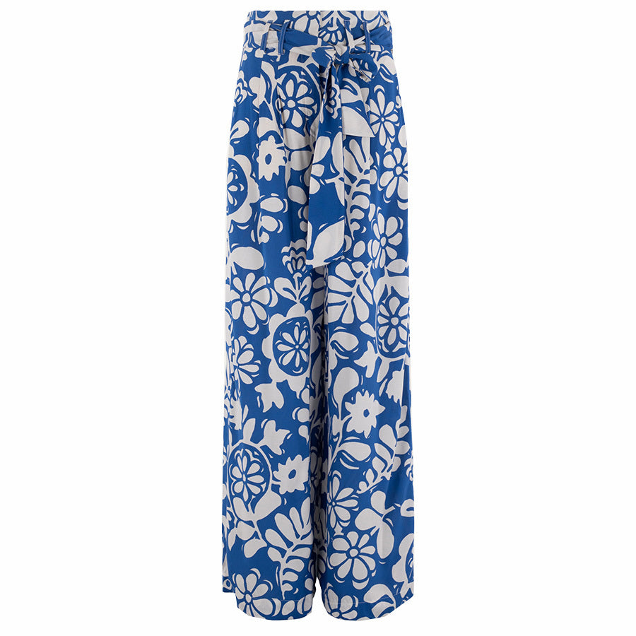 ANNA BROEK MET BLOEMENPRINT INDIAN BLUE DESSIN
