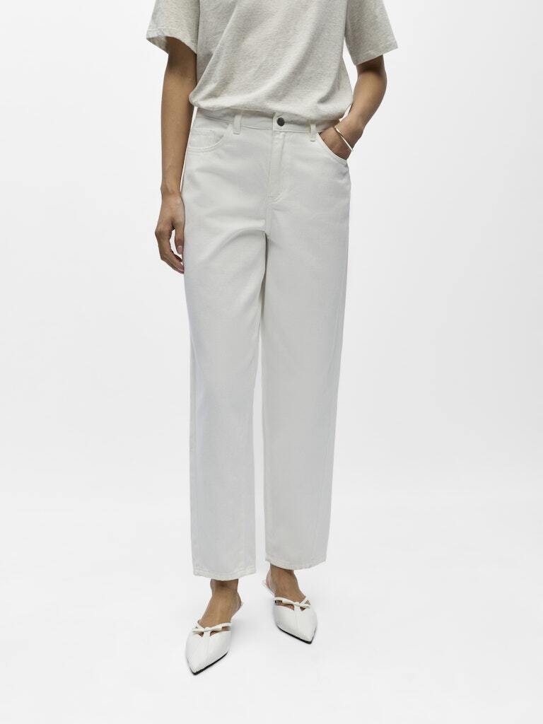 OBJECT BARREL JEANS MIU CLOUD DANCER