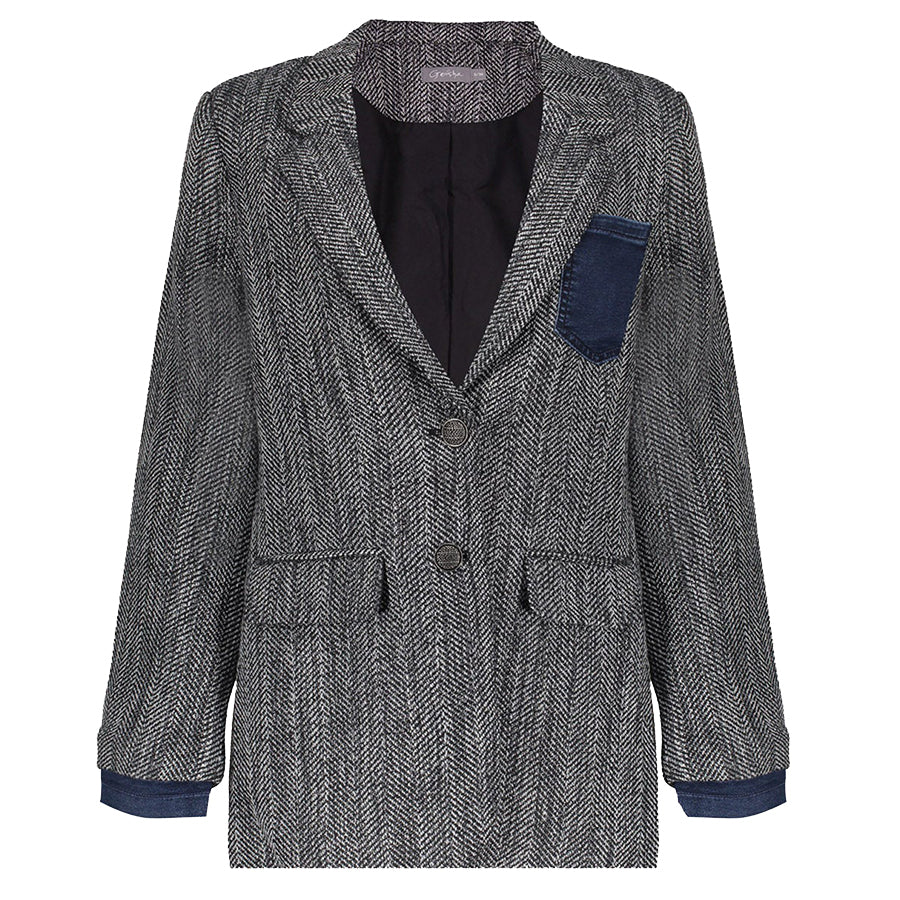 GEISHA BLAZER TWEED DENIM ANTHRACITE