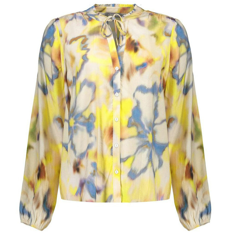 GEISHA BLOUSE CHAMBRAY ECRU/LEMON