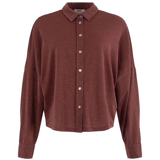ANNA BLOUSE LUREX DARK BLUSH