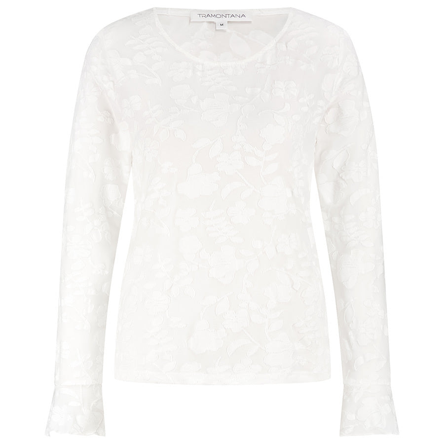 TRAMONTANA TOP FLARED SLEEVE OFF-WHITE