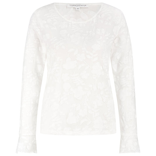 TRAMONTANA TOP FLARED SLEEVE OFF-WHITE