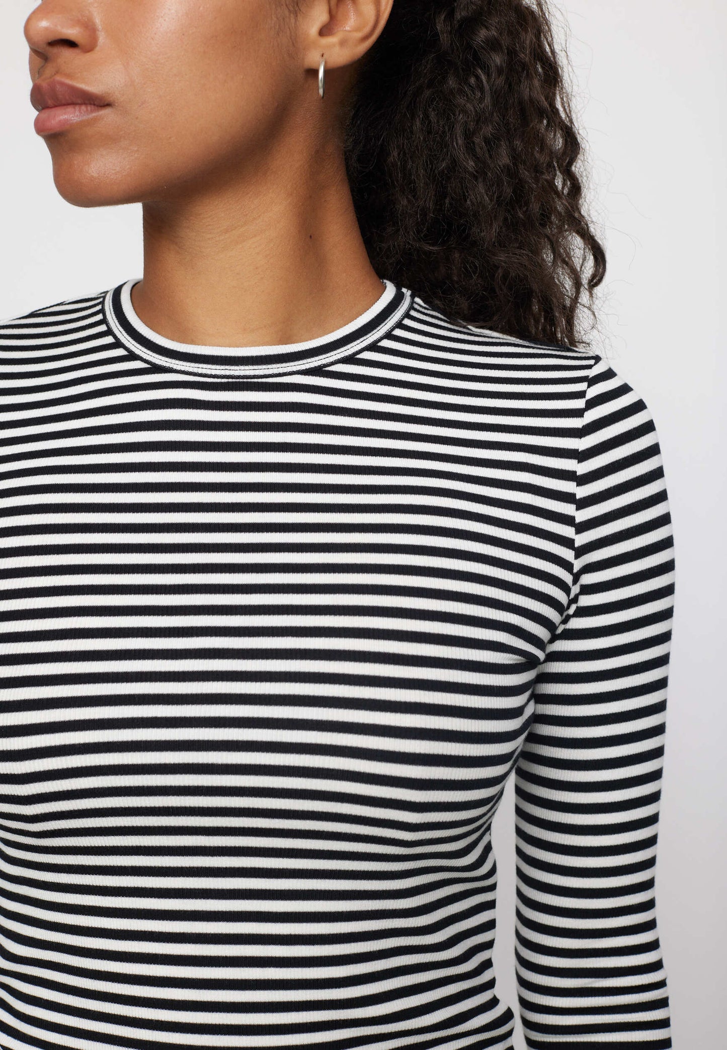 SOFT REBELS LONGSLEEVE FENJA STRIPE BLACK