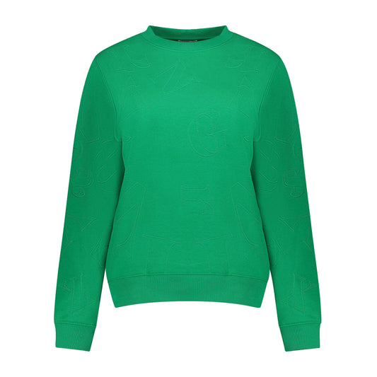 GEISHA SWEATER MET LETTER EMBROIDERY GREEN