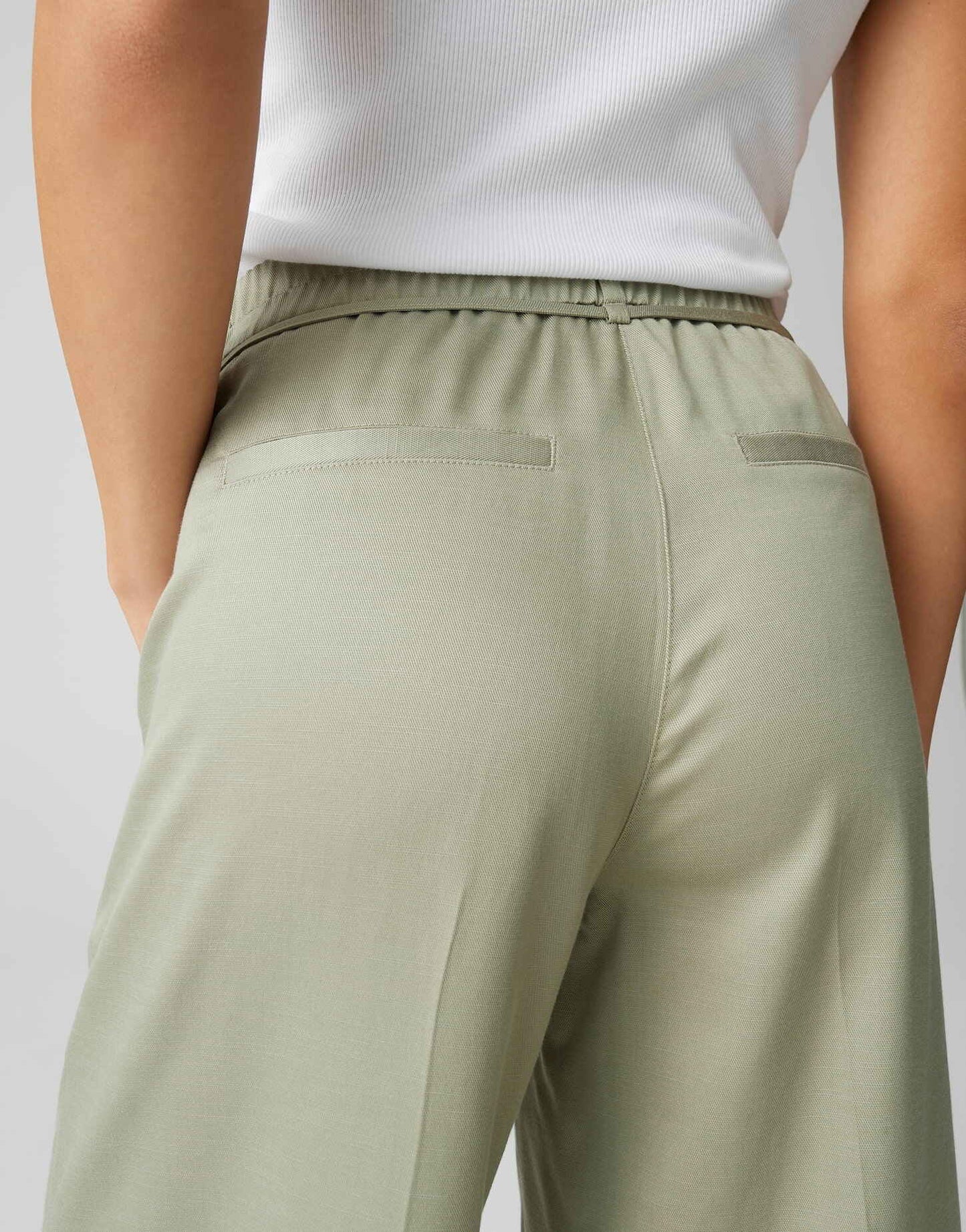 OPUS BROEK MEERI BLOOM PALE OLIVE