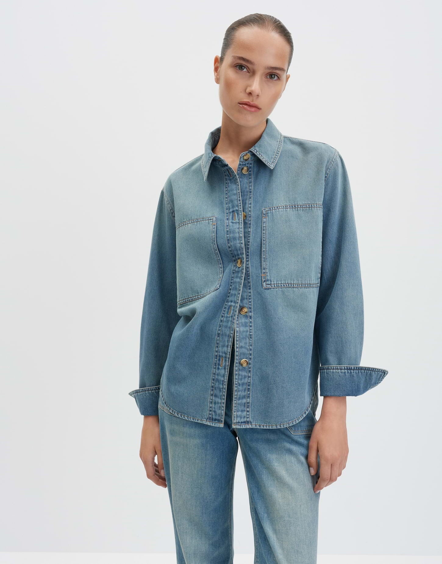 SOMEDAY BLOUSE ZUTIE MID SOFT BLUE