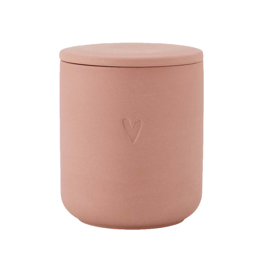 ZUSSS GEURKAARS KERAMIEK HARTJE DONKERROZE
