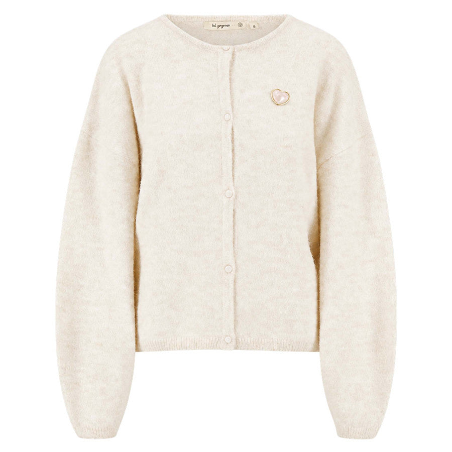 ZUSSS BASIC VESTJE MET BROCHE OFF-WHITE