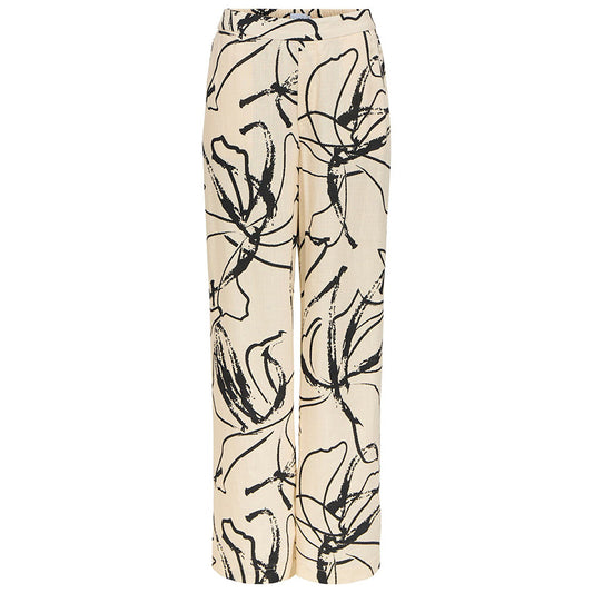 OBJECT BROEK SANNE ALINE SANDSHELL/BLACK ABSTRACT