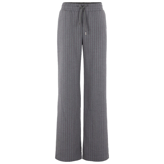 ANNA BLUE BROEK HOBEYLY MID GREY MELANGE STRIPE