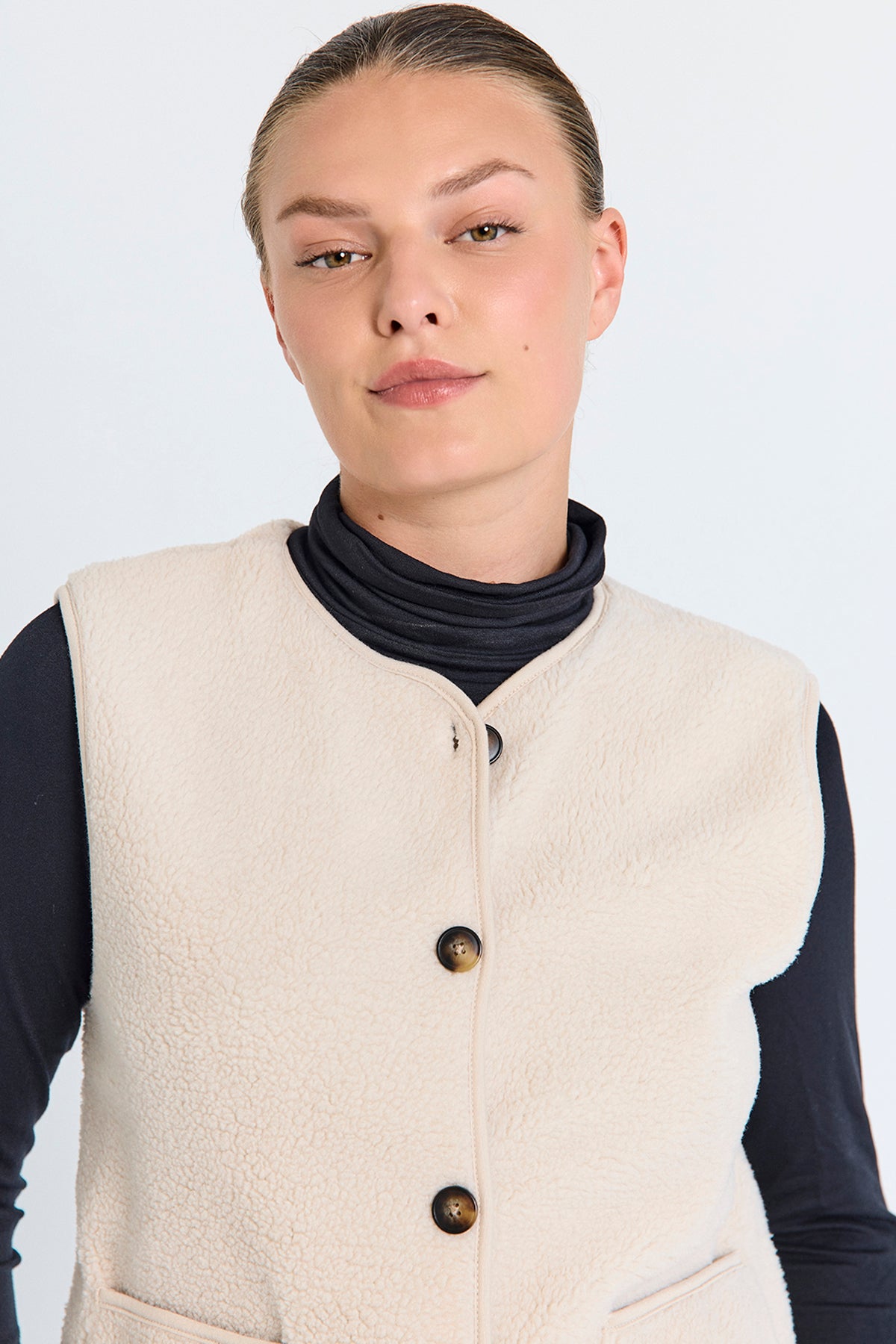 FREEQUENT GILET TEDDY MOONBEAM