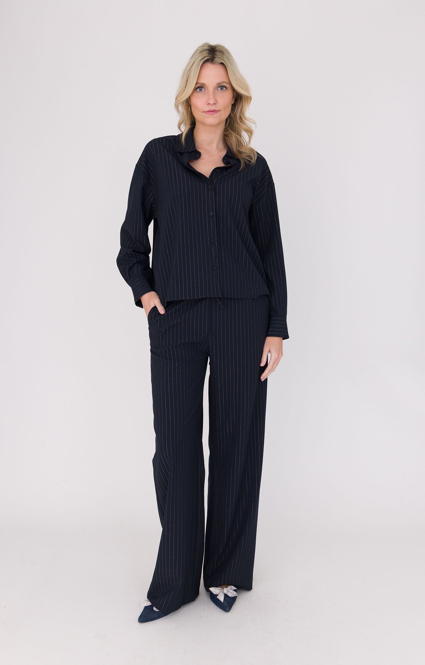 ANNA BROEK KRIJTSTREEP INKT BLUE STRIPE