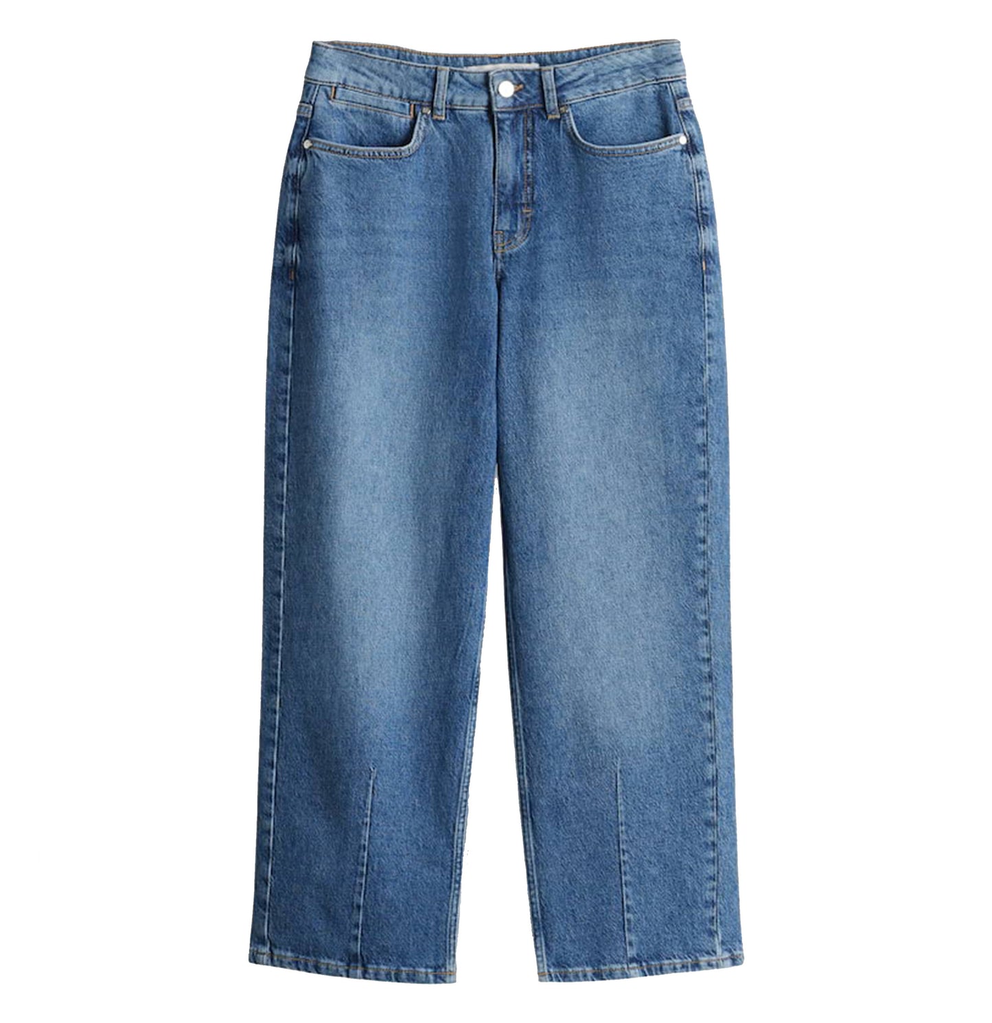 SOMEDAY JEANS CELLMA BARREL DETAIL MID DRIFT BLUE