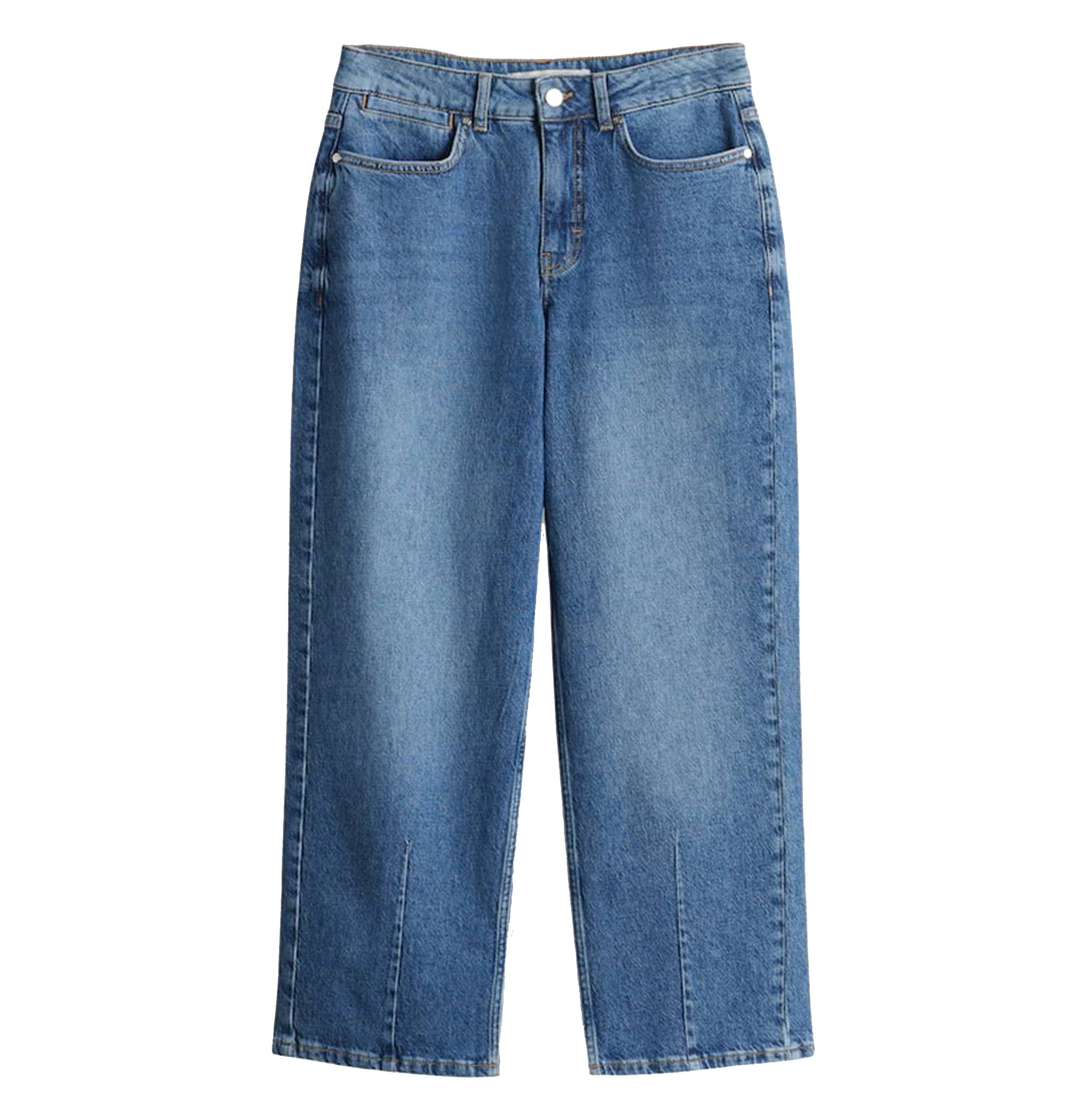 SOMEDAY JEANS CELLMA BARREL DETAIL MID DRIFT BLUE