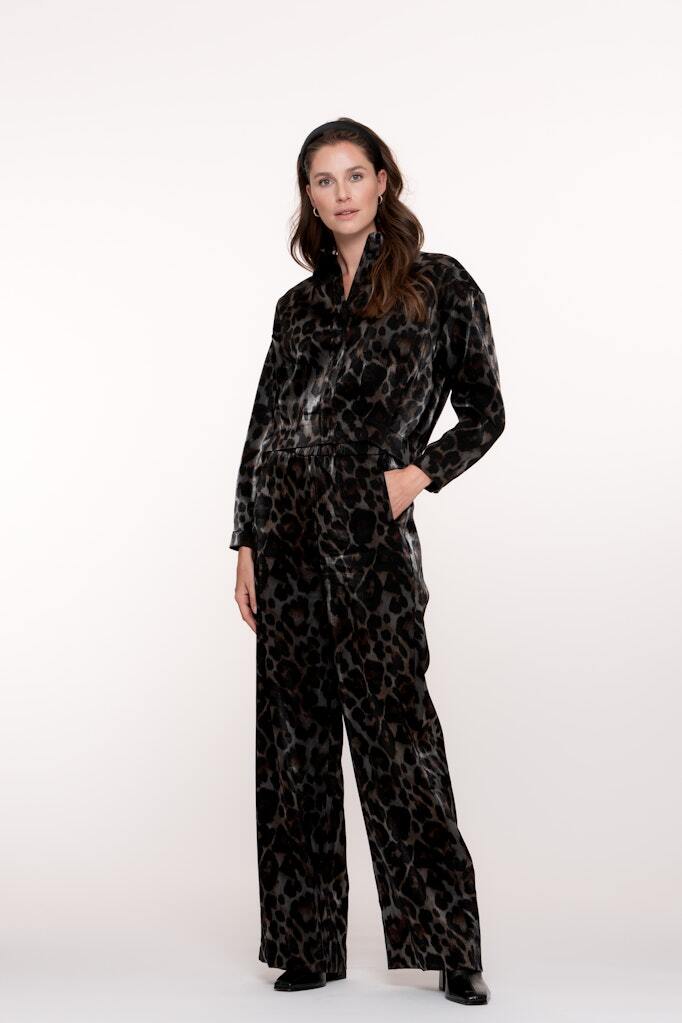 GEISHA BROEK ANIMAL PRINT GREY/BRONZE