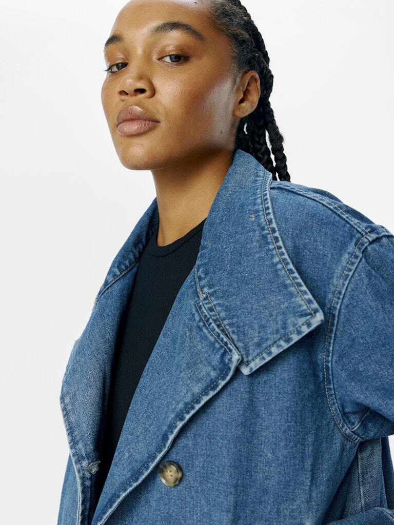 OBJECT JACKET TILLA MEDIUM BLUE DENIM