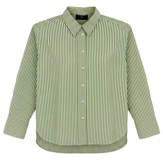 WITHBLACK BLOUSE FENJA AVOCADO/WHITE STRIPE
