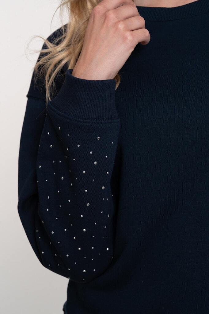GEISHA SWEATER RHINSTONE NAVY