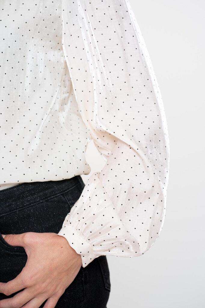 GEISHA GEISHA BLOUSE POLKADOTS RHINESTONES