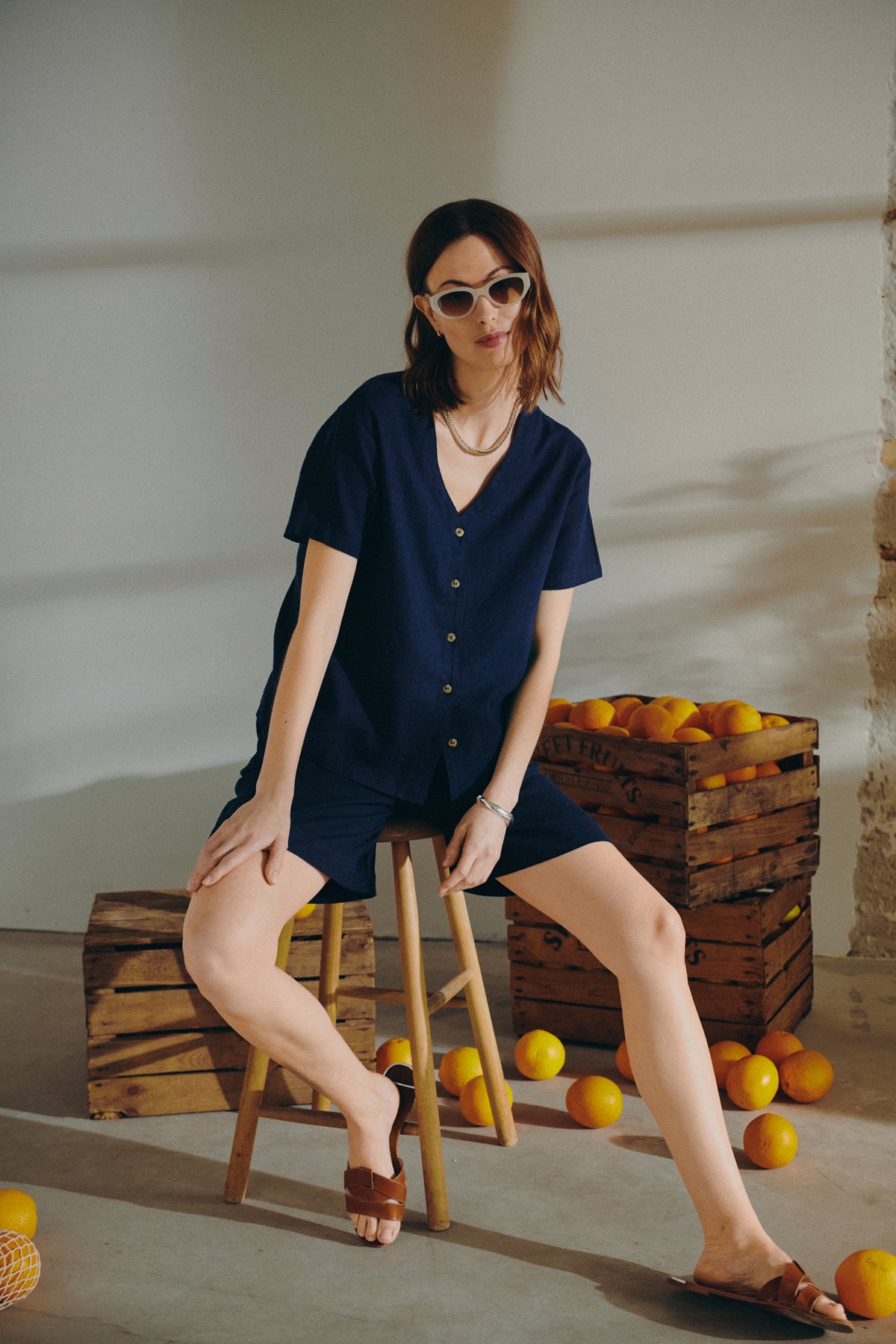 FREEQUENT SHORT LAVA NAVY BLAZER