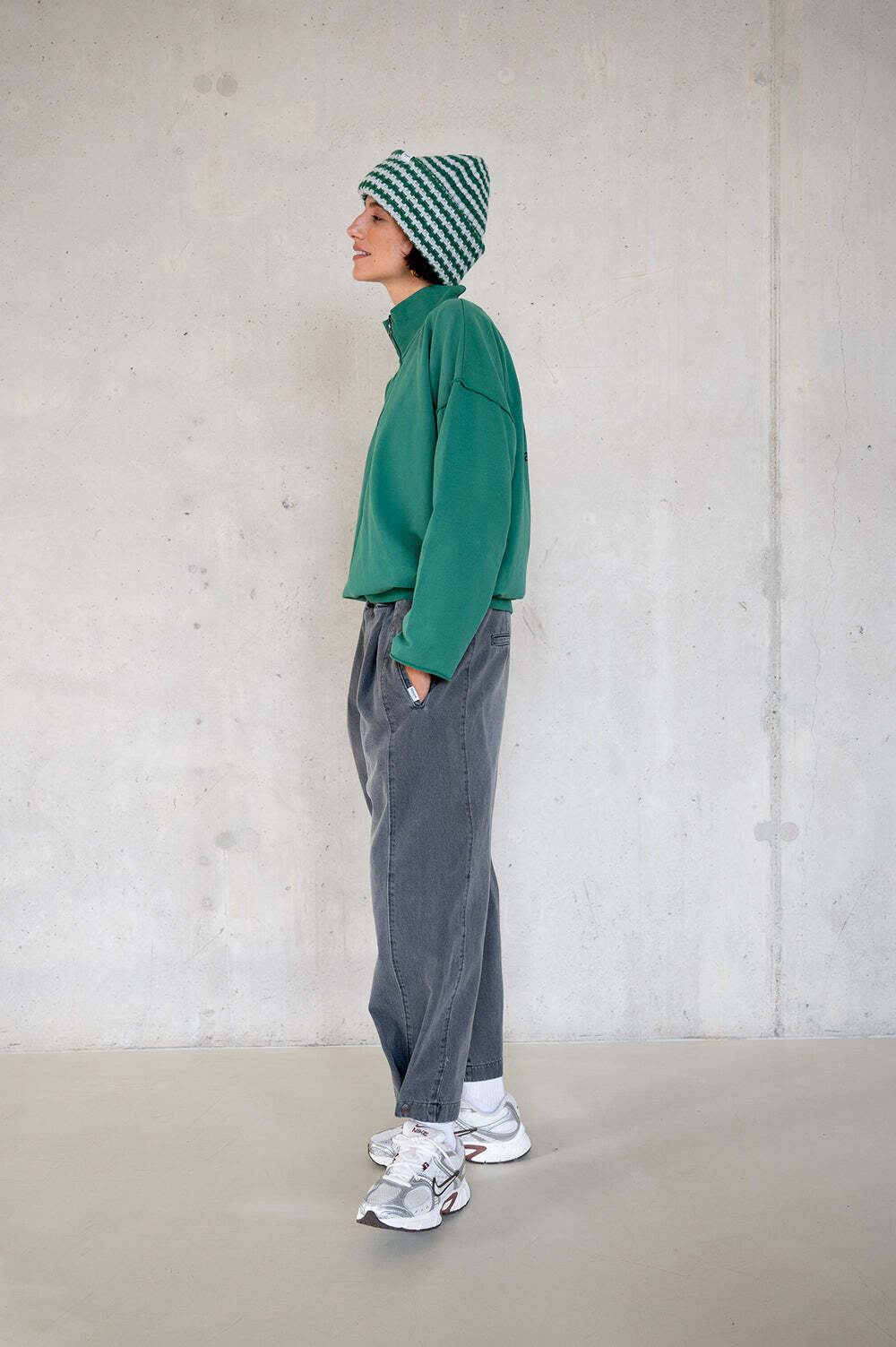 PENN&INK SWEATER PRINT GREEN