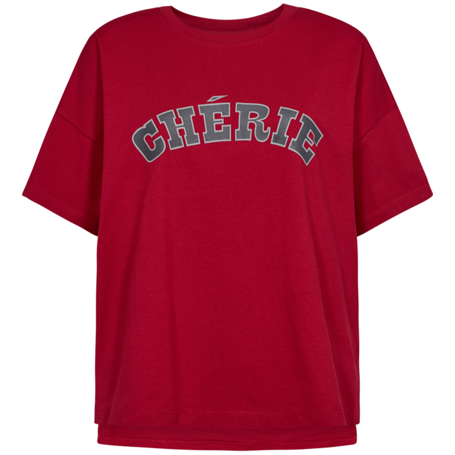 FREEQUENT T-SHIRT CAROL CHILI PEPPER/DARK GREY