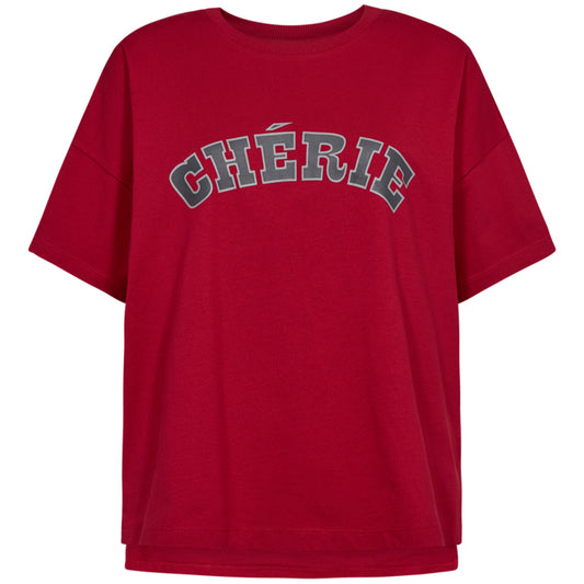 FREEQUENT T-SHIRT CAROL CHILI PEPPER/DARK GREY