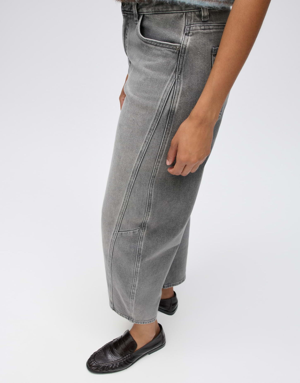 OPUS BARREL JEANS LOLAH MOTION MID GREY