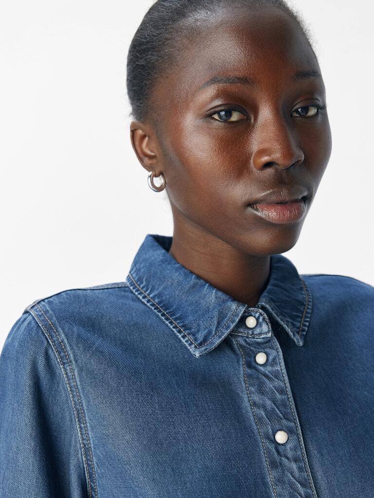 OBJECT BLOUSE FRAME DARK BLUE DENIM/RINSE WASH