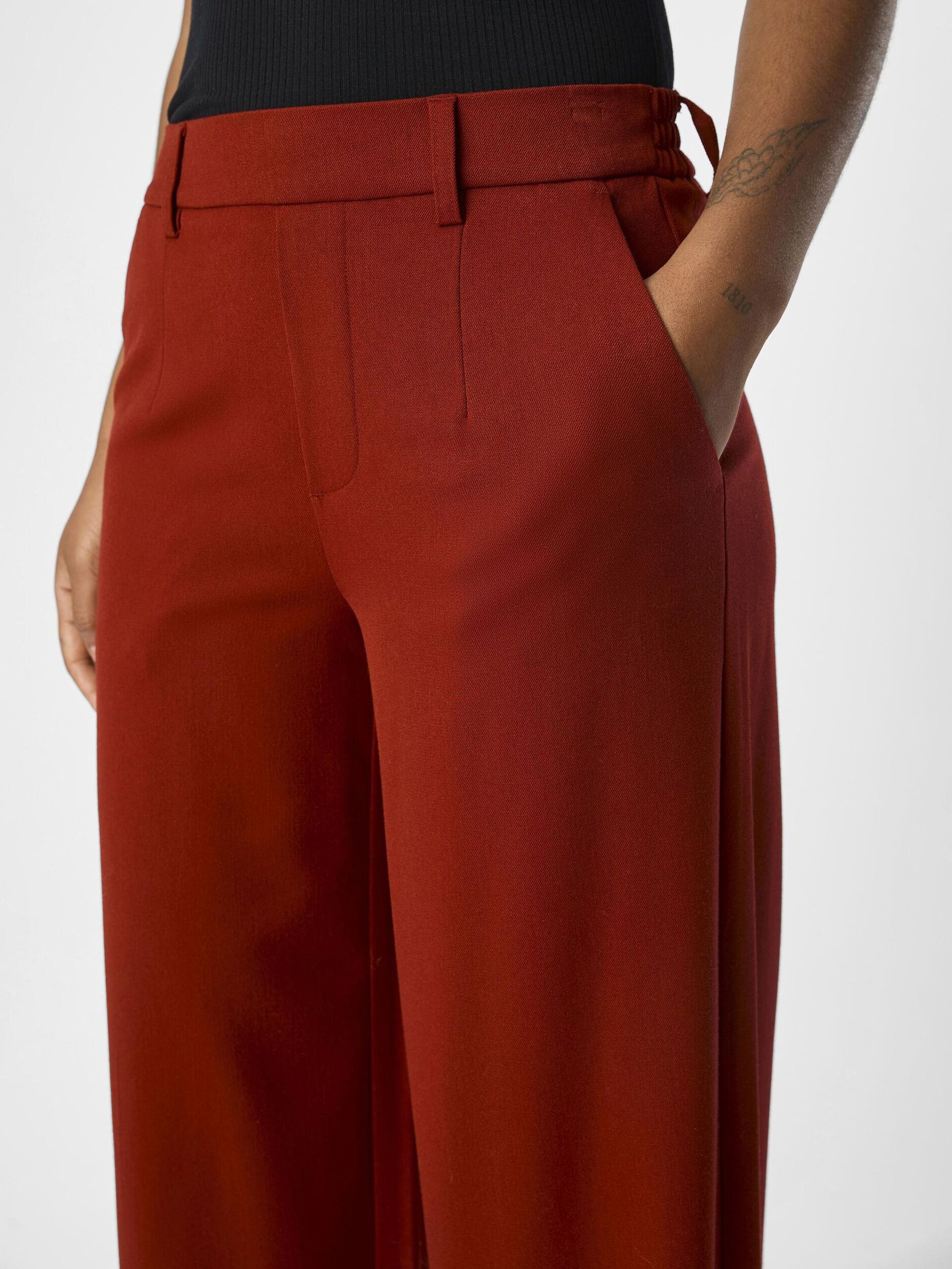 OBJECT BROEK LISA WIDE CABERNET/COL