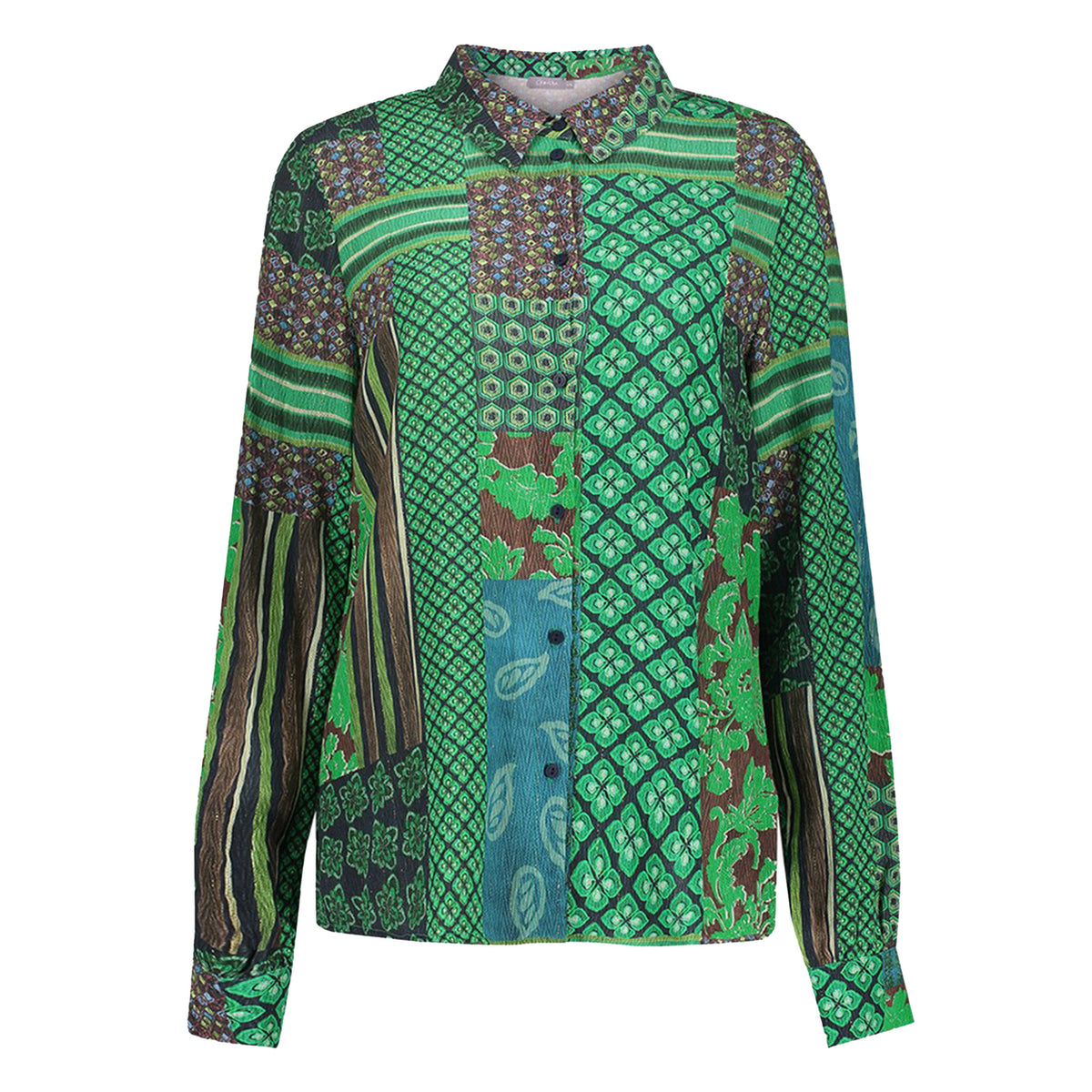 GEISHA BLOUSE MET PATCHWORKPRINT