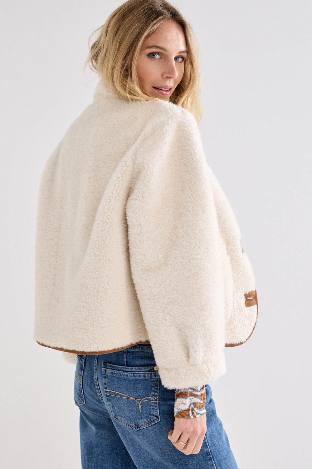 TRAMONTANA JACKET REVERSIBLE TEDDY CINNAMON
