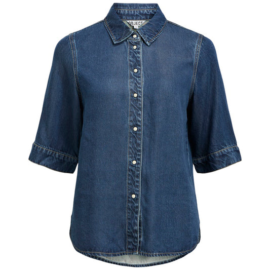 OBJECT BLOUSE FRAME DARK BLUE DENIM/RINSE WASH