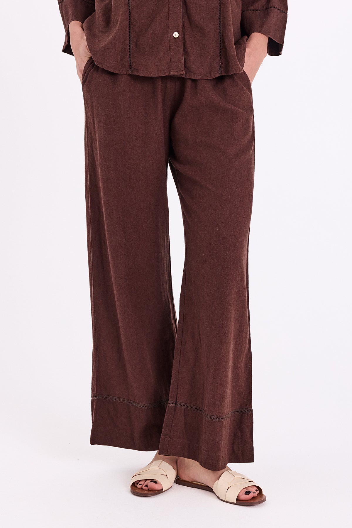 FREEQUENT BROEK LALUNA COFFEE BEAN