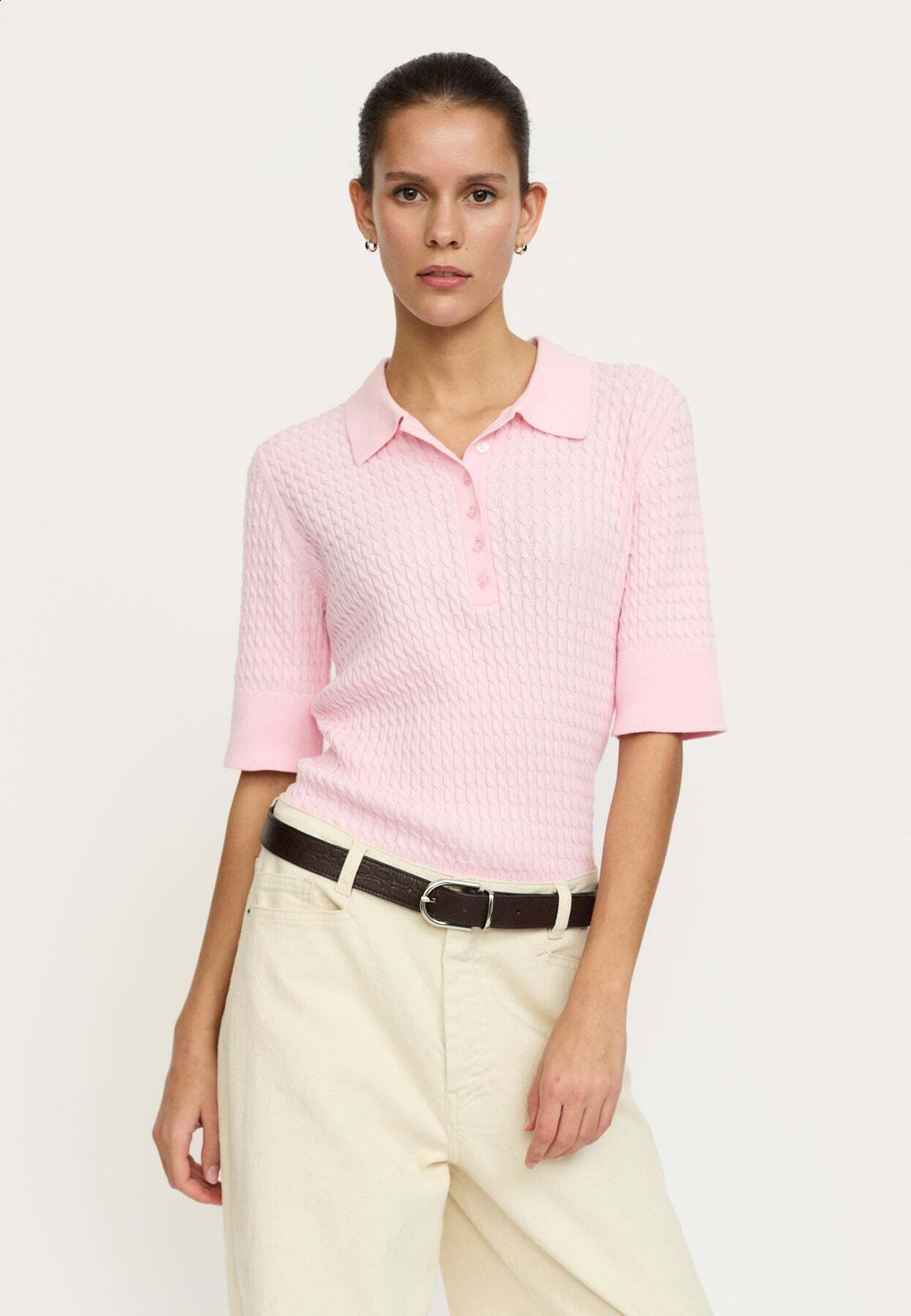 SOFT REBELS POLO BETH BLEACHED MAUVE