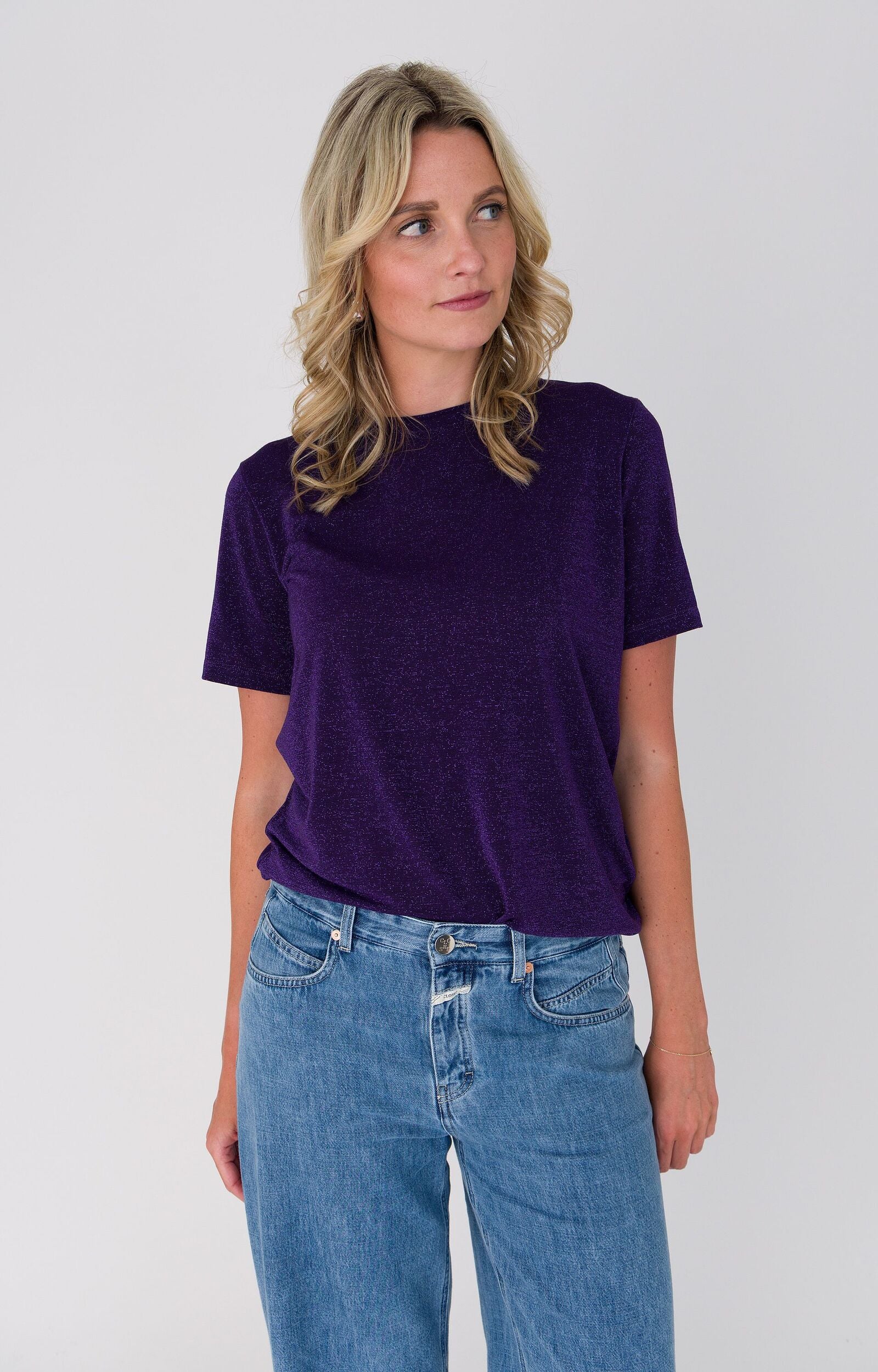 ANNA T-SHIRT LUREX BERRY