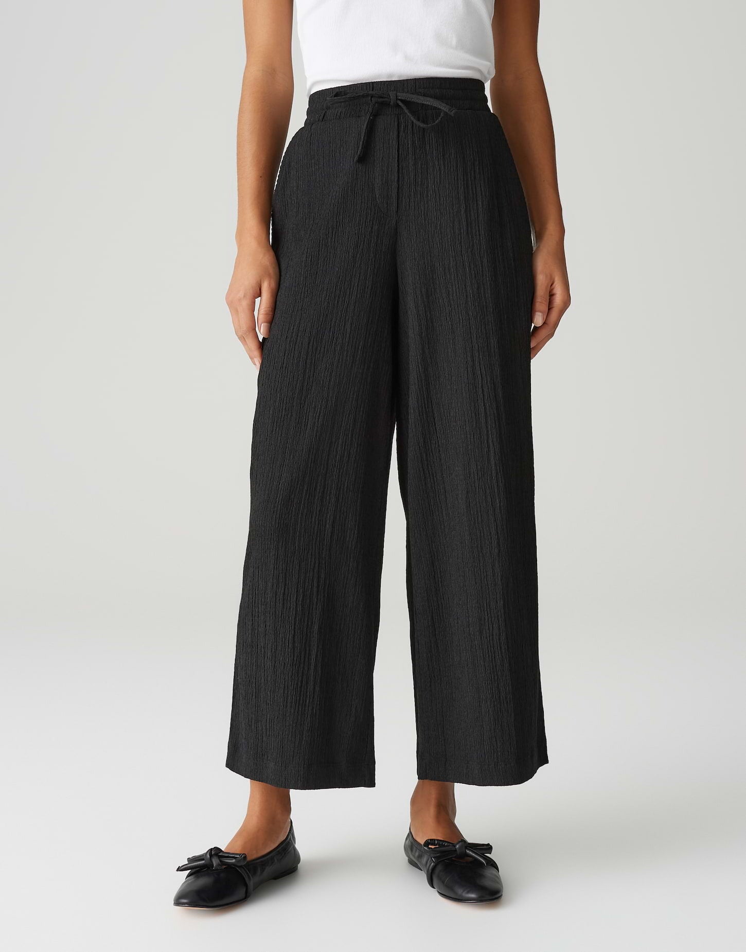 OPUS BROEK MILENI CRINKLE BLACK