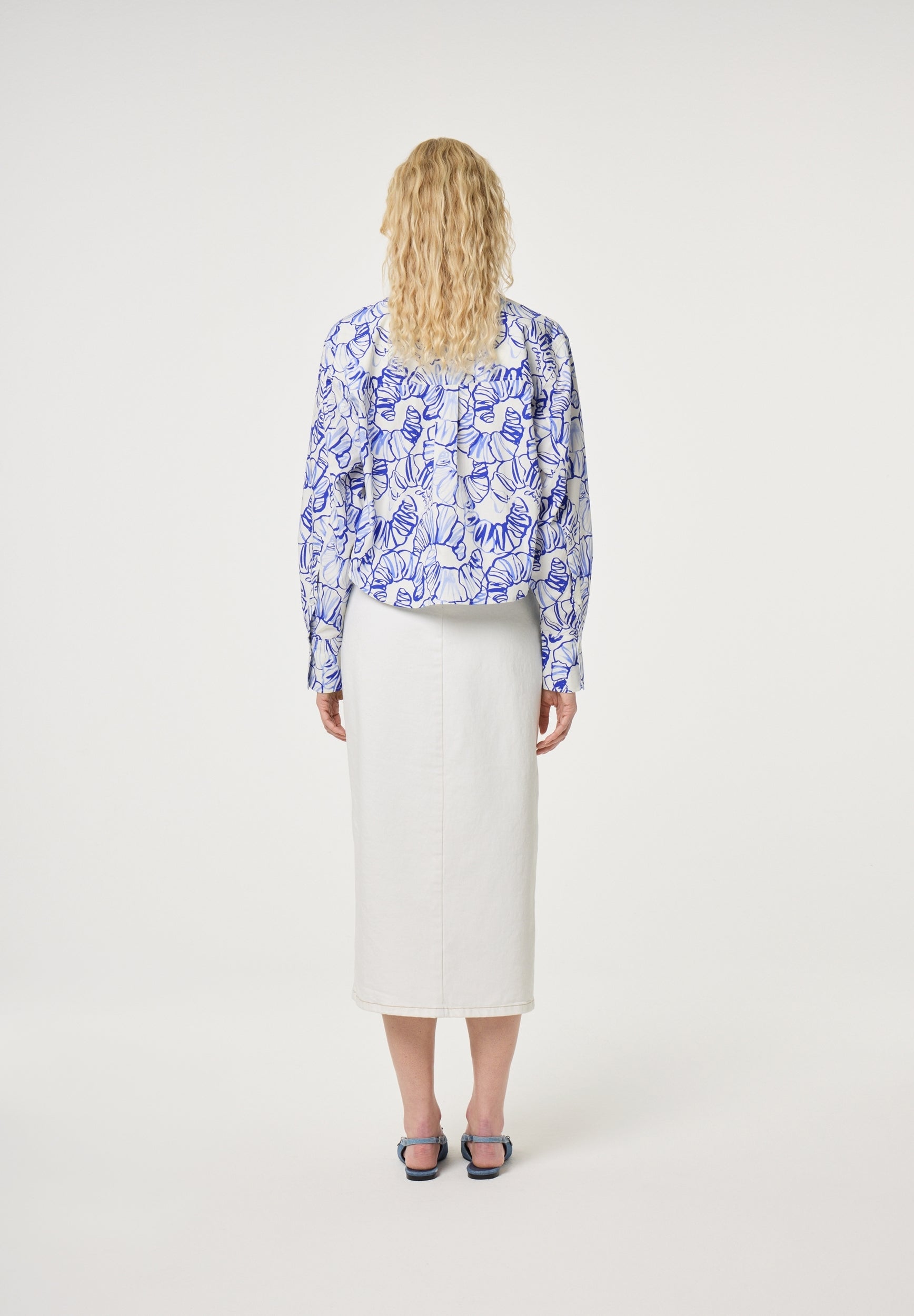 FABIENNE CHAPOT BLOUSE HAIDY COSY WHITE/COBALT