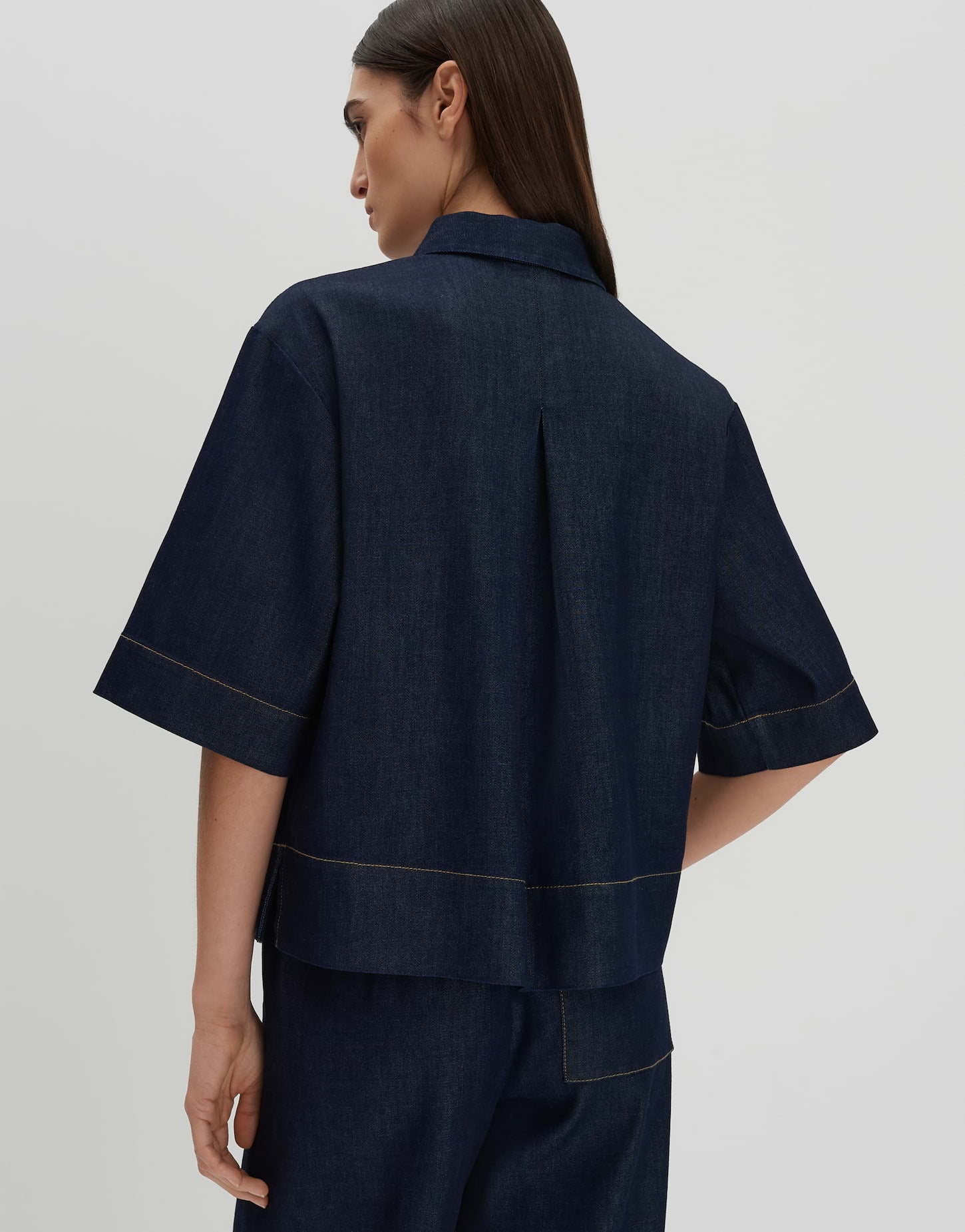 SOMEDAY BLOUSE ZONNA RINSED DARK BLUE