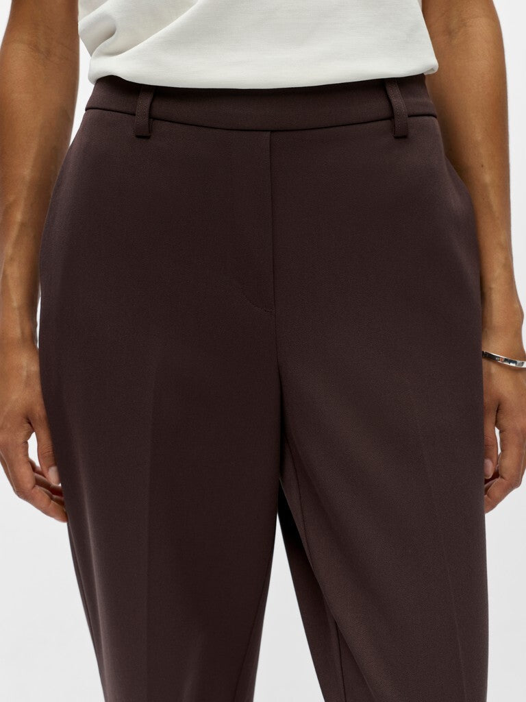 OBJECT BROEK LISA STRAIGHT SEAL BROWN