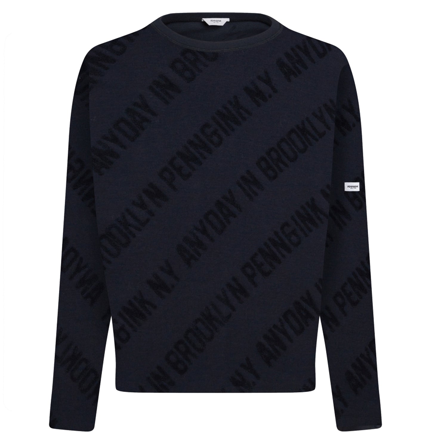 PENN&INK SWEATER PRINT NAVY