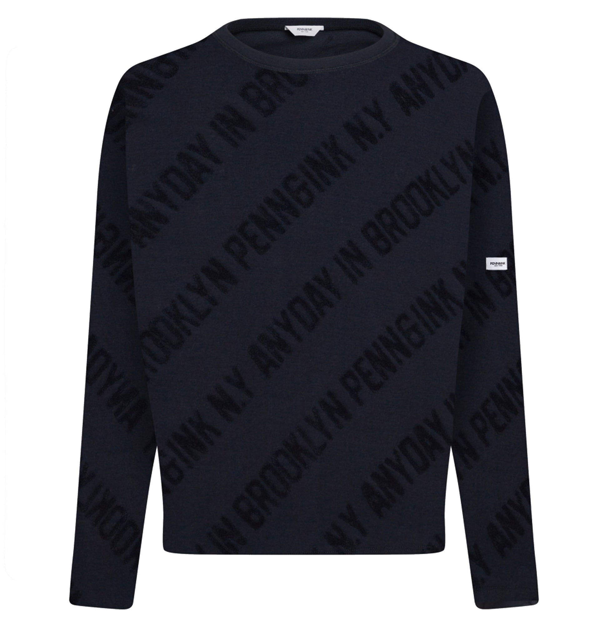 PENN&INK SWEATER PRINT NAVY