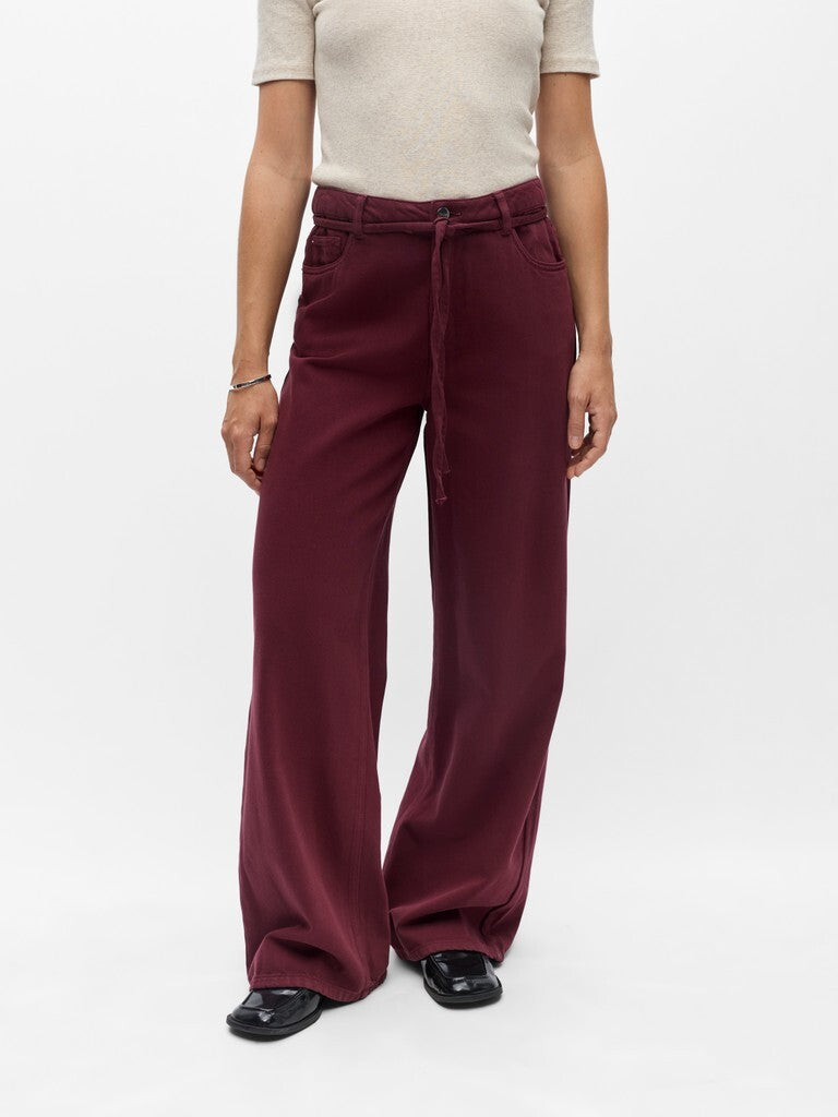 OBJECT JEANS ROSIE WIDE WINDSOR WINE
