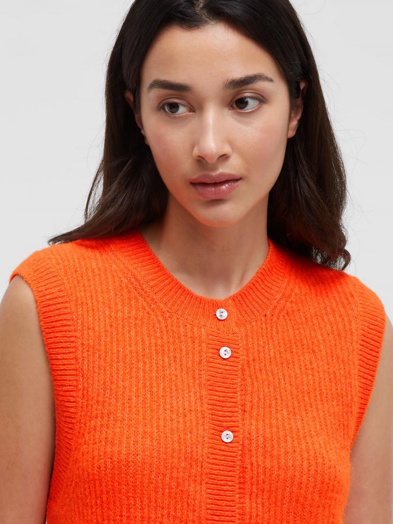 SENSES THE LABEL SPENCER KNIT VOLT ORANGE 