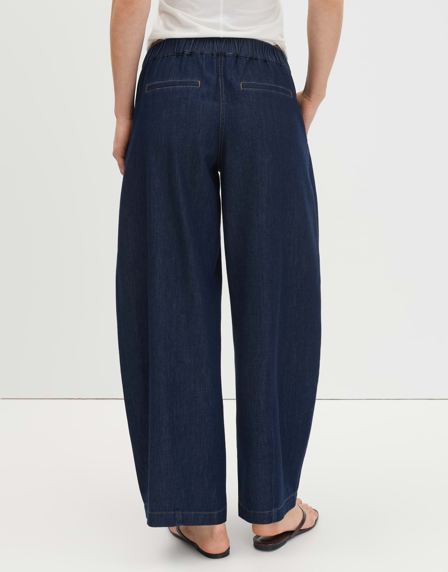 SOMEDAY JEANS CHARLIE CURVED DENIM RINSED DARK BLUE