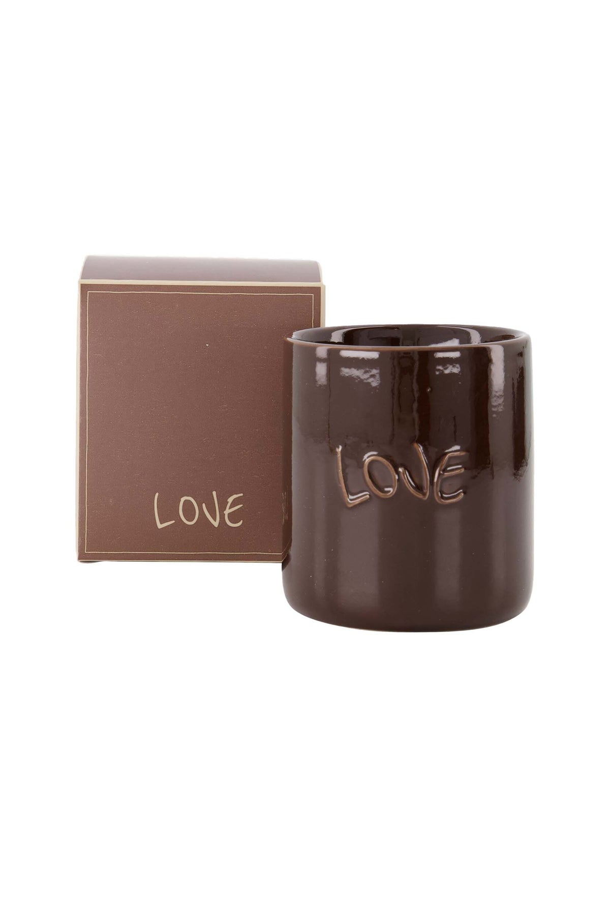 ZUSSS GEURKAARS KERAMIEK LOVE DARK BROWN