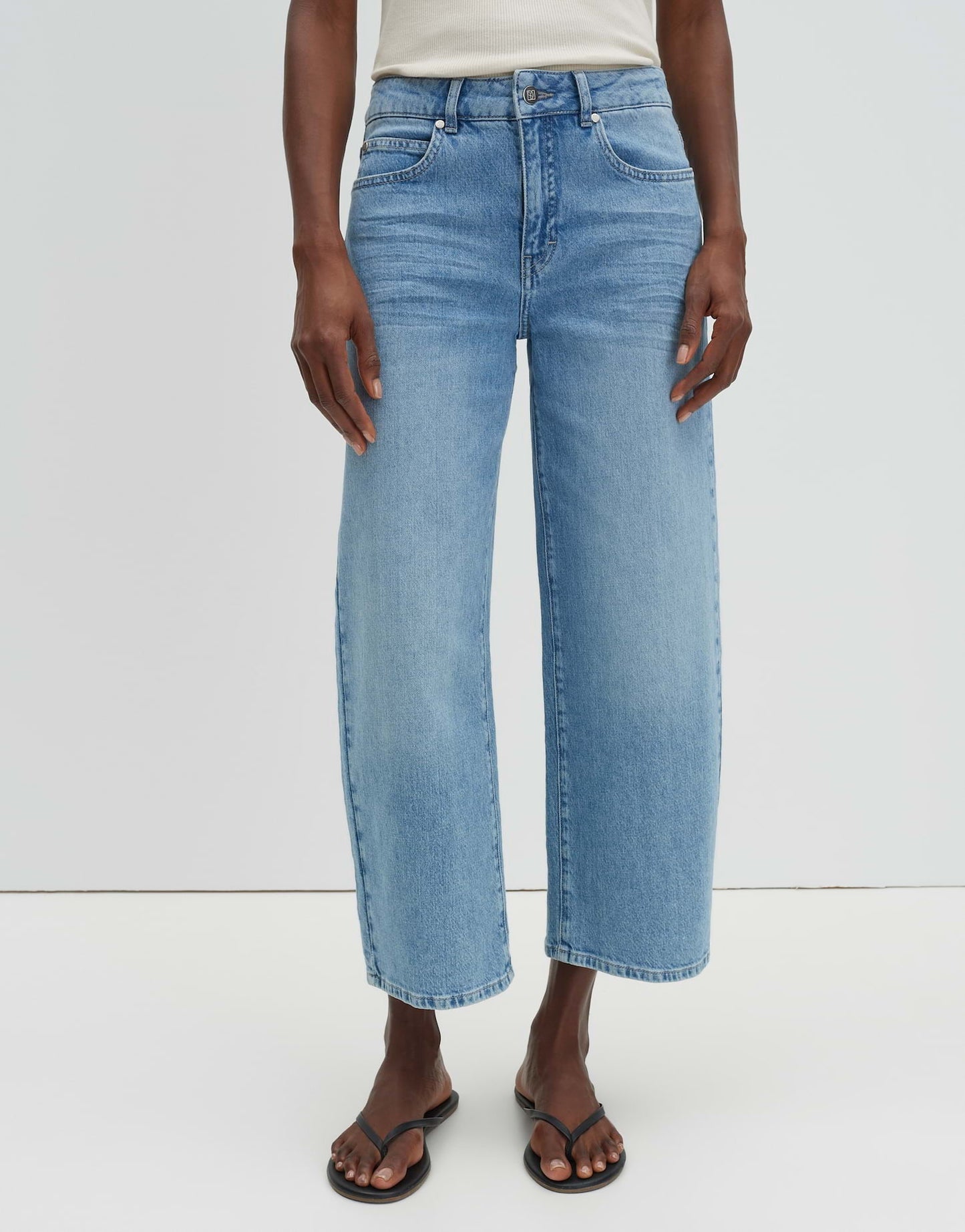 SOMEDAY JEANS CORAH CURVED MID EASE BLUE