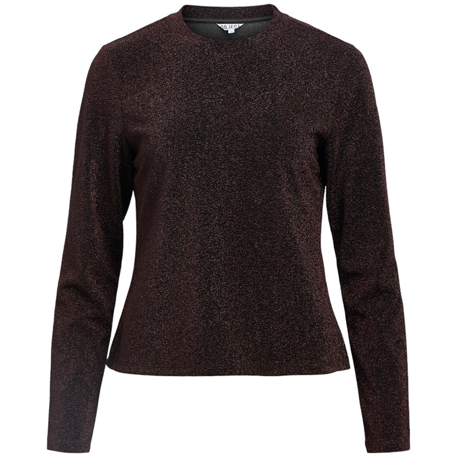 OBJECT TOP FILIPA BLACK/SEAL BROWN