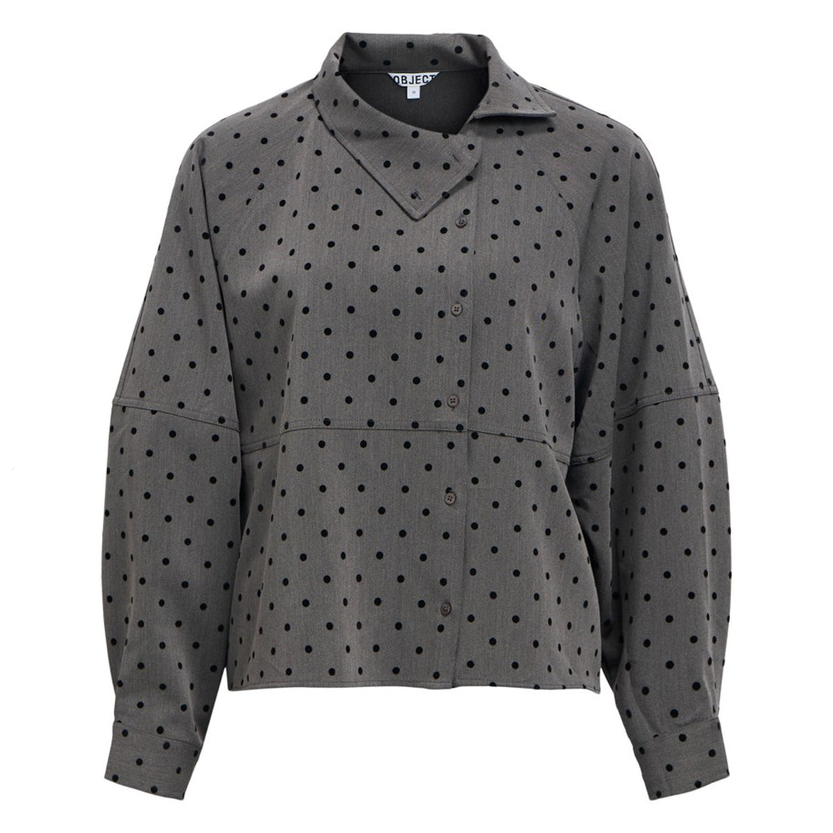 OBJECT JASJE MAXINE GUN METAL/BLACK DOTS